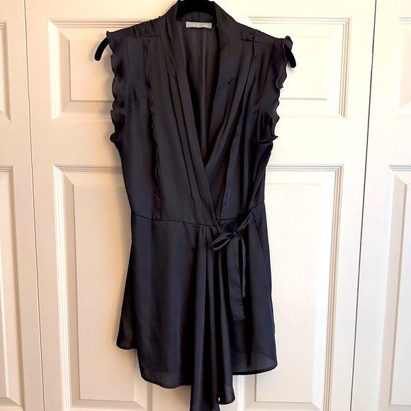 Violet & Claire Grey Wrap Blouse - Picture 1 of 5